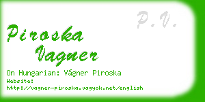 piroska vagner business card