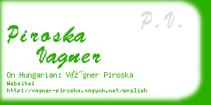 piroska vagner business card